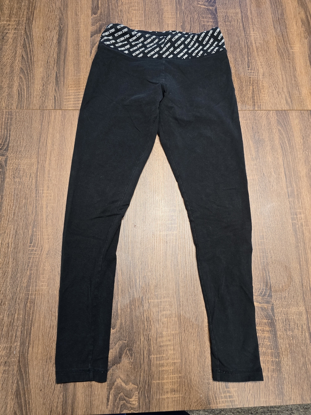 Victoria Sport Black Foldover Waist Leggings Women’s Medium Logo Yoga Pants